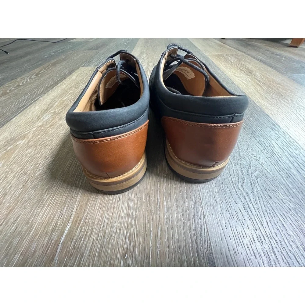 Perry‎ Ellis Portfolio Finley Dress Shoes Mens 12 Black Brown Two Tone Derby